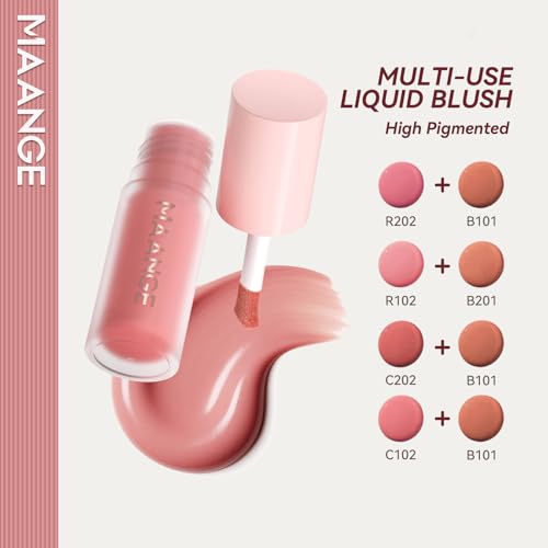 MAANGE Liquid Blush pump bottle dispensing for precise application