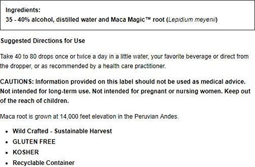 Serving suggestion: Maca Magic Express energy liquid in a glass