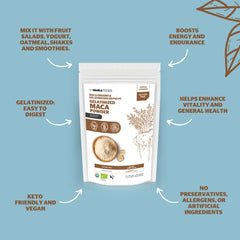 Maca powder usage in fruit salad, yogurt, oatmeal, smoothies