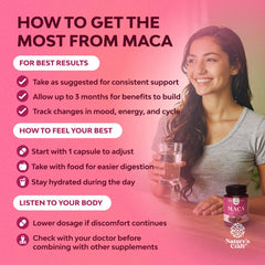 Maca root capsules blend of red, yellow, and black roots
