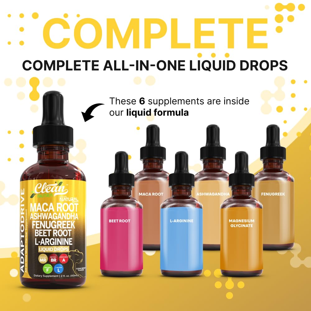 Close-up of Maca Root Liquid Drops bottle