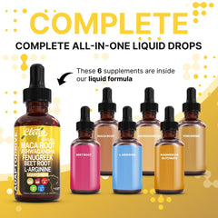 Close-up of Maca Root Liquid Drops bottle