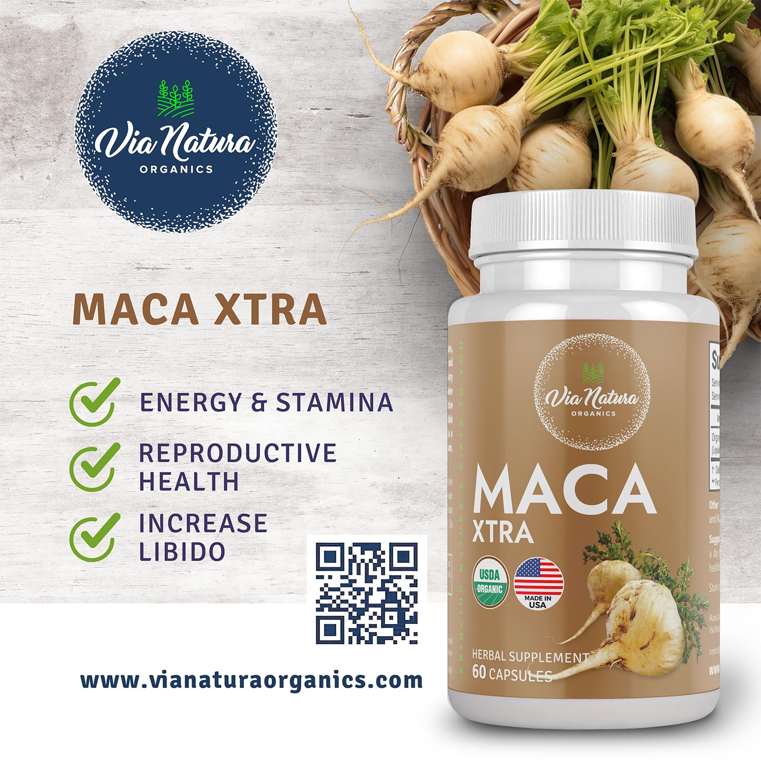 Ingredients: maca extract with iron and magnesium