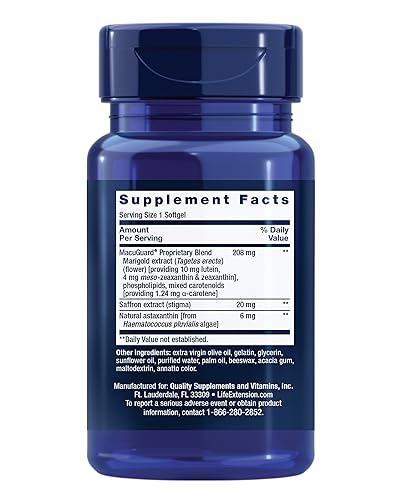 Close-up of MacuGuard label showing lutein and zeaxanthin