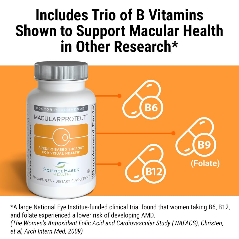 B vitamins B6, B12, and folate in MacularProtect AREDS 2