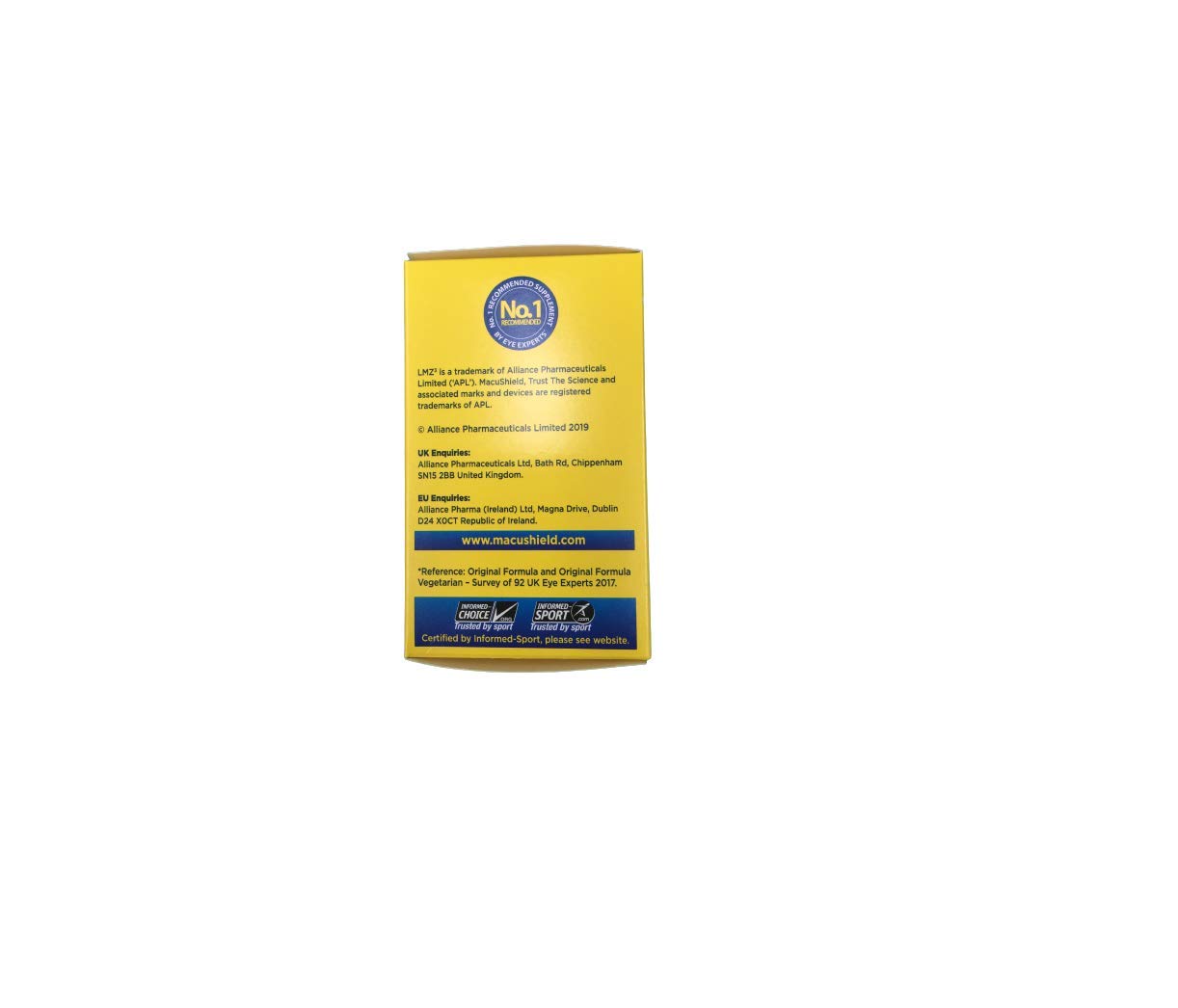 Macushield capsules bottle with label
