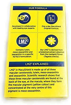 Macushield packaging and branding on display