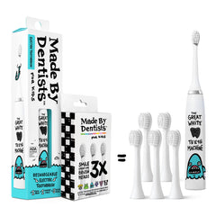 Shark themed kids electric toothbrush front view