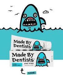 Made by Dentists Kids Shark Fluoride Toothpaste Watermelon 4.2oz 3-Pack - packaging