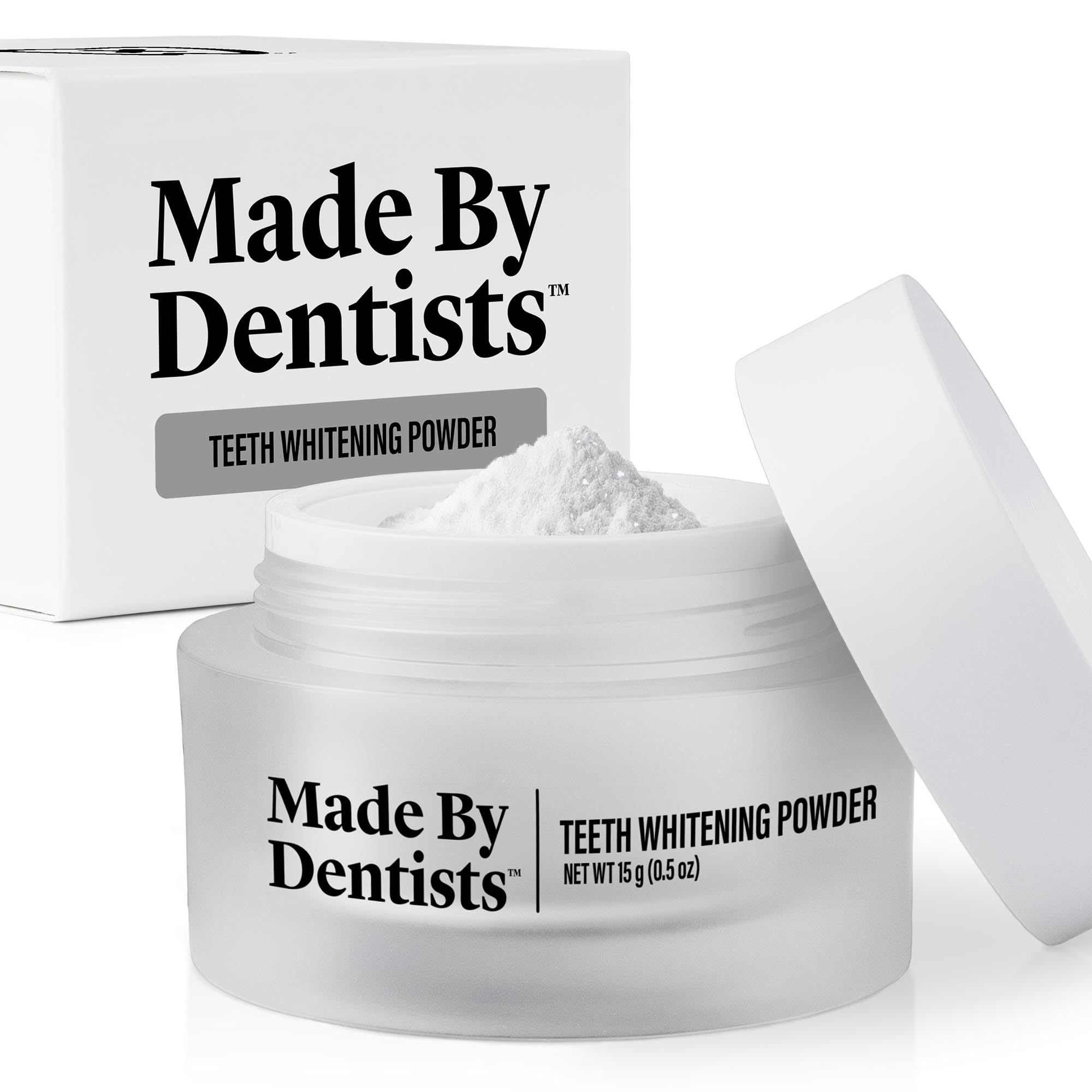 Jar of Made by Dentists Teeth Whitening Powder