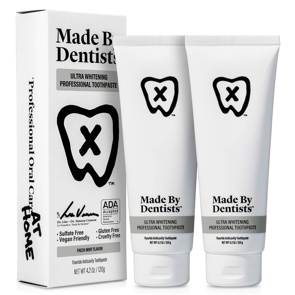 Front view of Made by Dentists Ultra Whitening Toothpaste 2-Pack