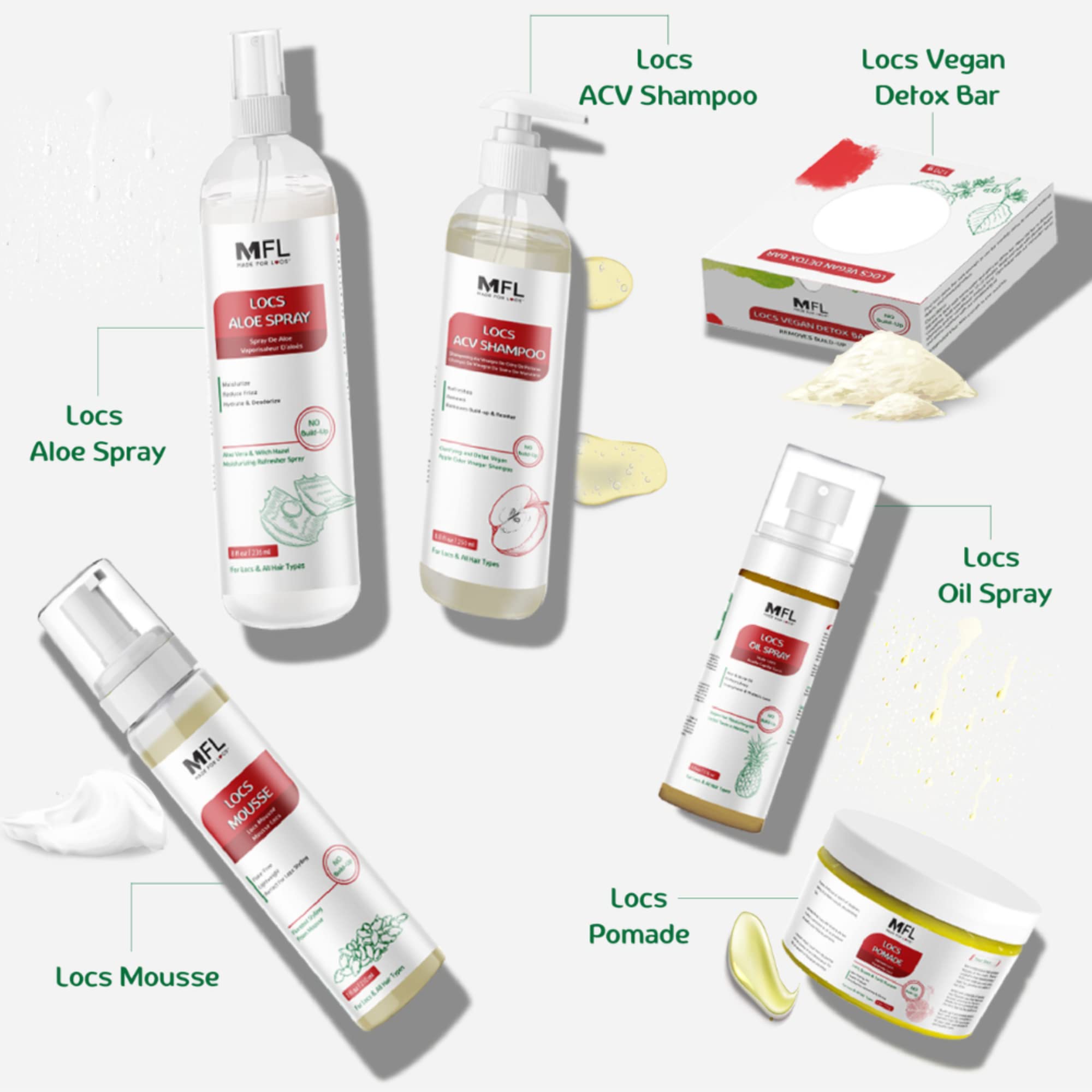 Made For Locs Vegan Detox Bar foam detail emphasizes plant-based botanicals
