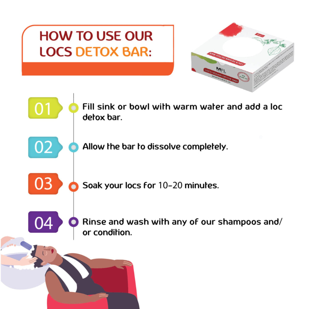 Made For Locs Vegan Detox Bar lather on locs delivers thorough detox naturally
