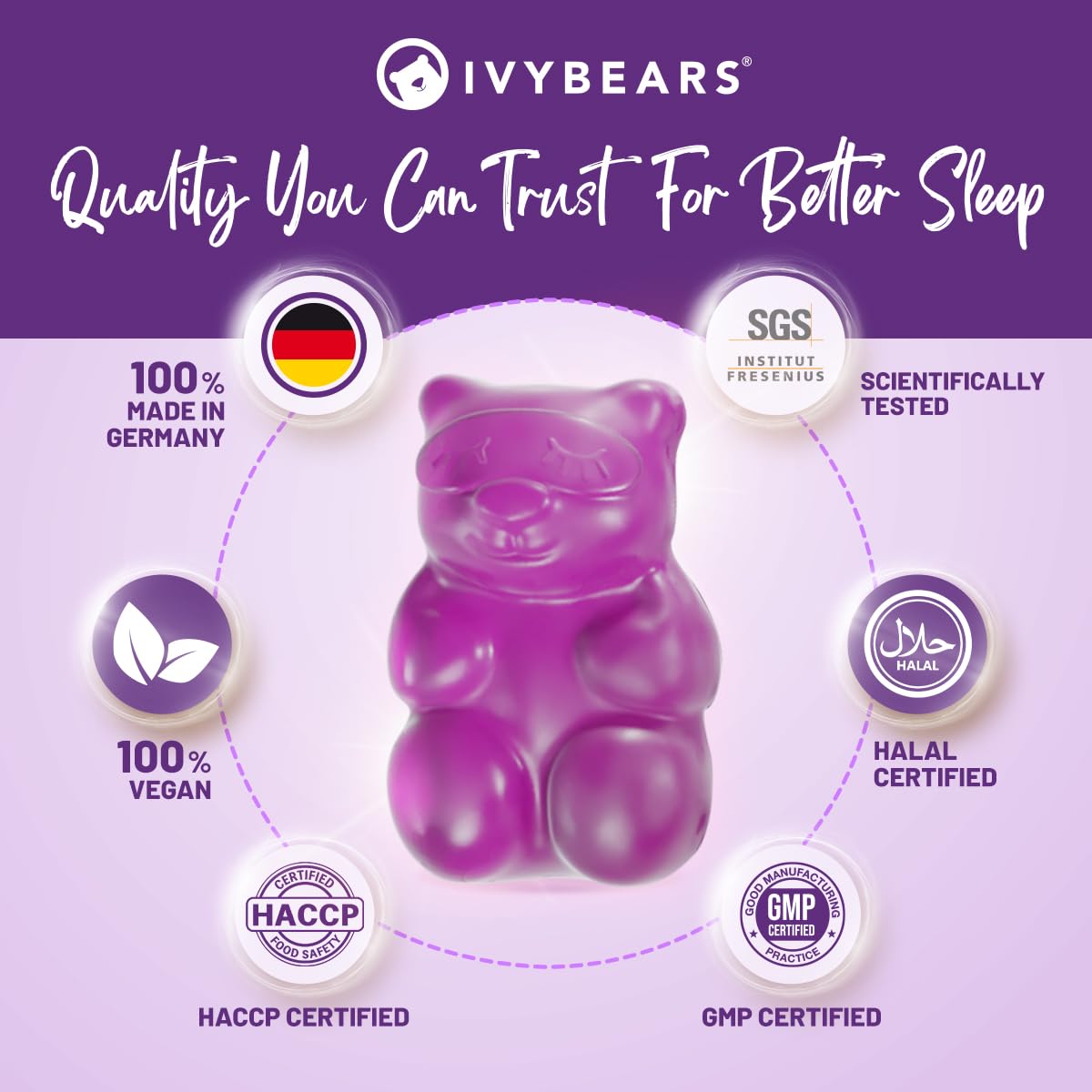 Germany-made EU quality standards badge on packaging
