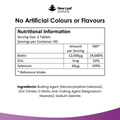 Made in the UK Biotin supplement packaging