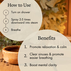 Made in USA label for Eucalyptus Shower Spray