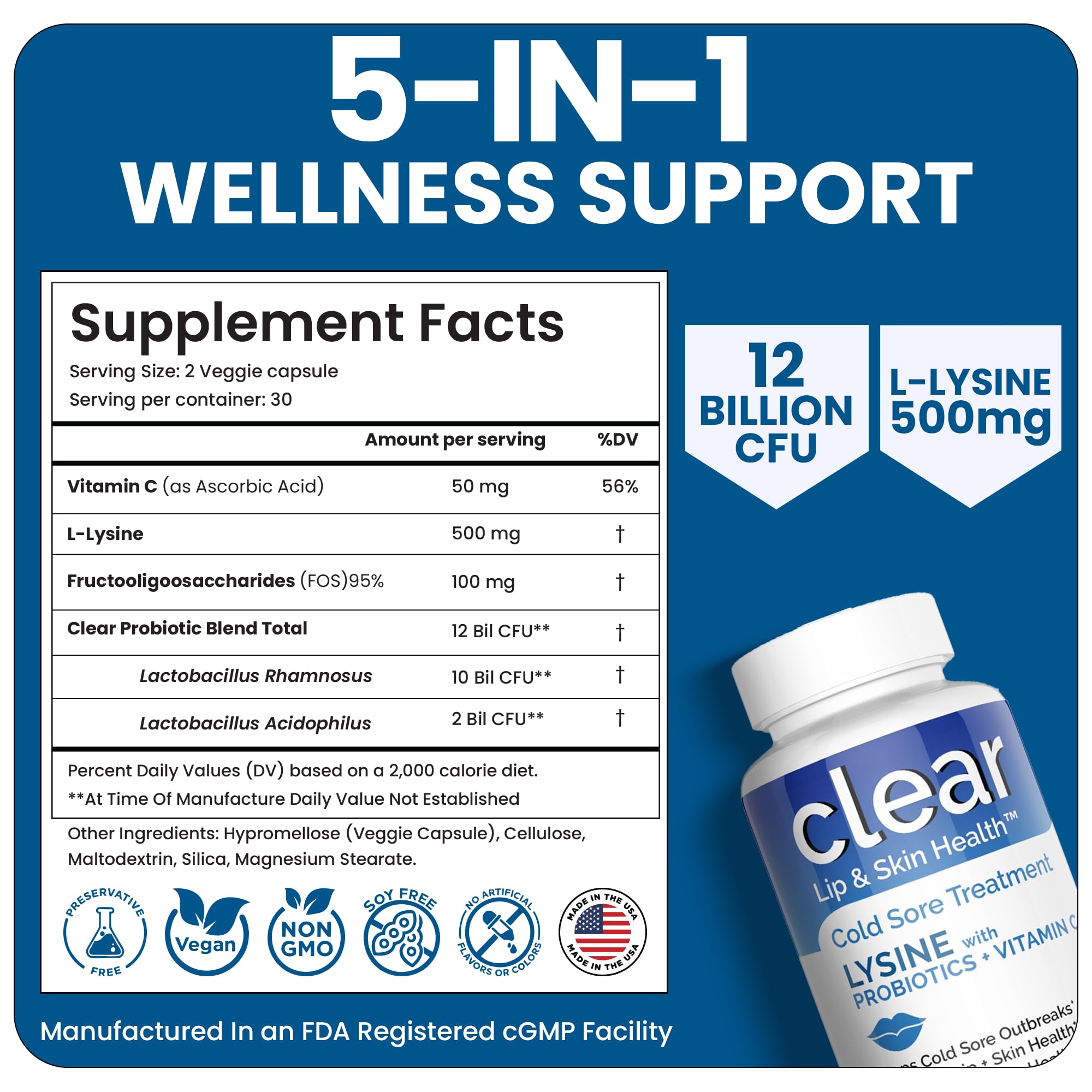 Made in USA in FDA-registered facility with vegan formula.