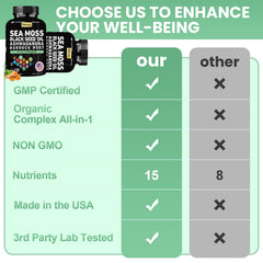 Made in USA, GMP-certified facility for sea moss capsules