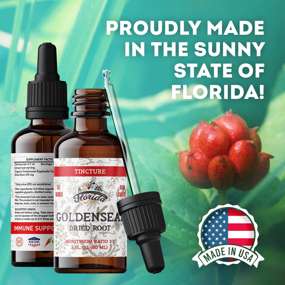 Made in USA packaging for Goldenseal Tincture