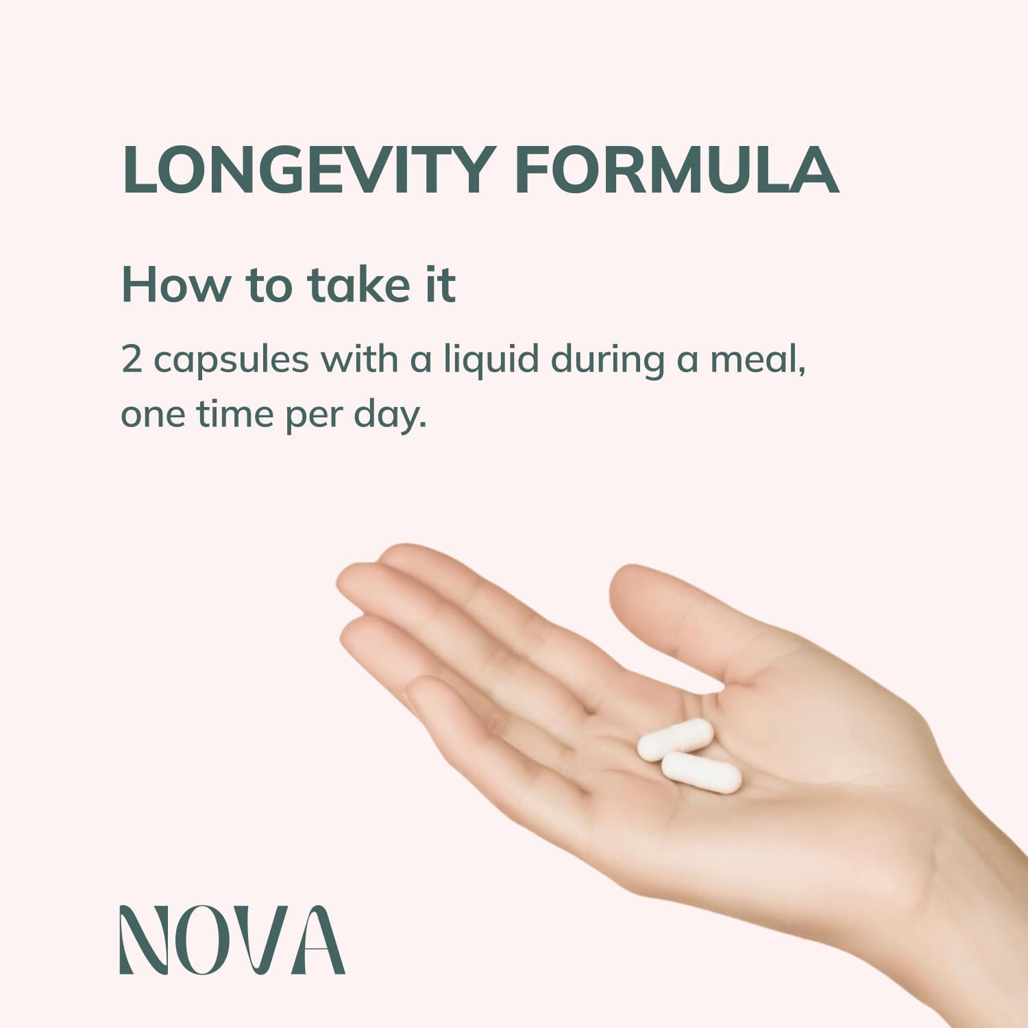 Made in USA label on Nova spermidine supplement bottle