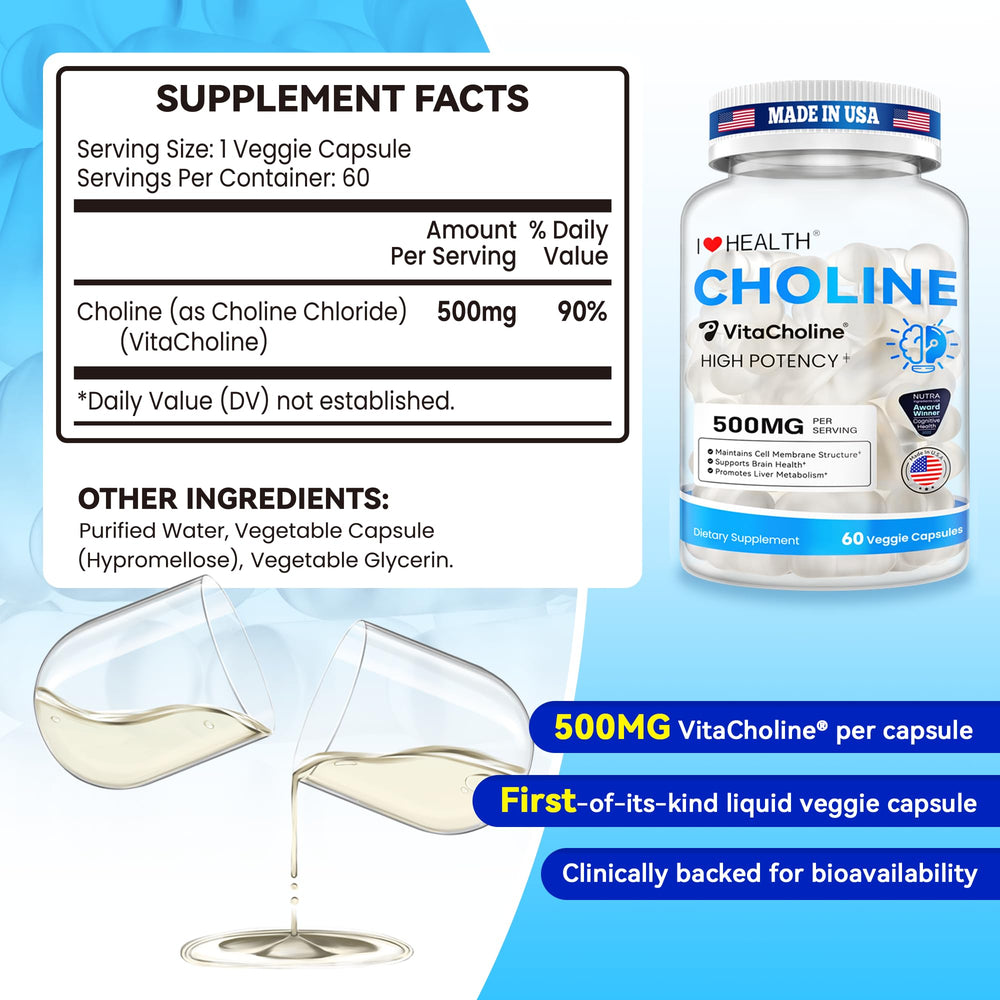 Made in USA VitaCholine bottle label