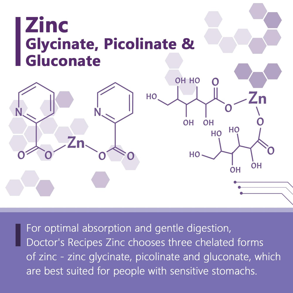 Made in USA zinc supplement bottle