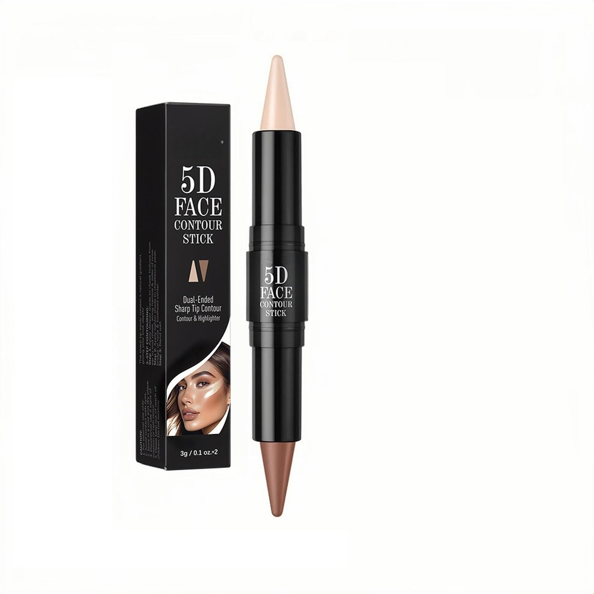 MAEPEOR 2-in-1 contour highlighter stick nude for natural shadows and glow