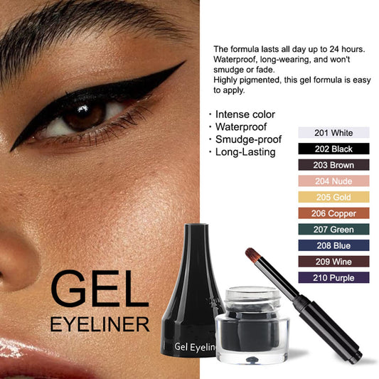 MAEPEOR Gel Eyeliner creamy texture close-up for easy, smooth application.