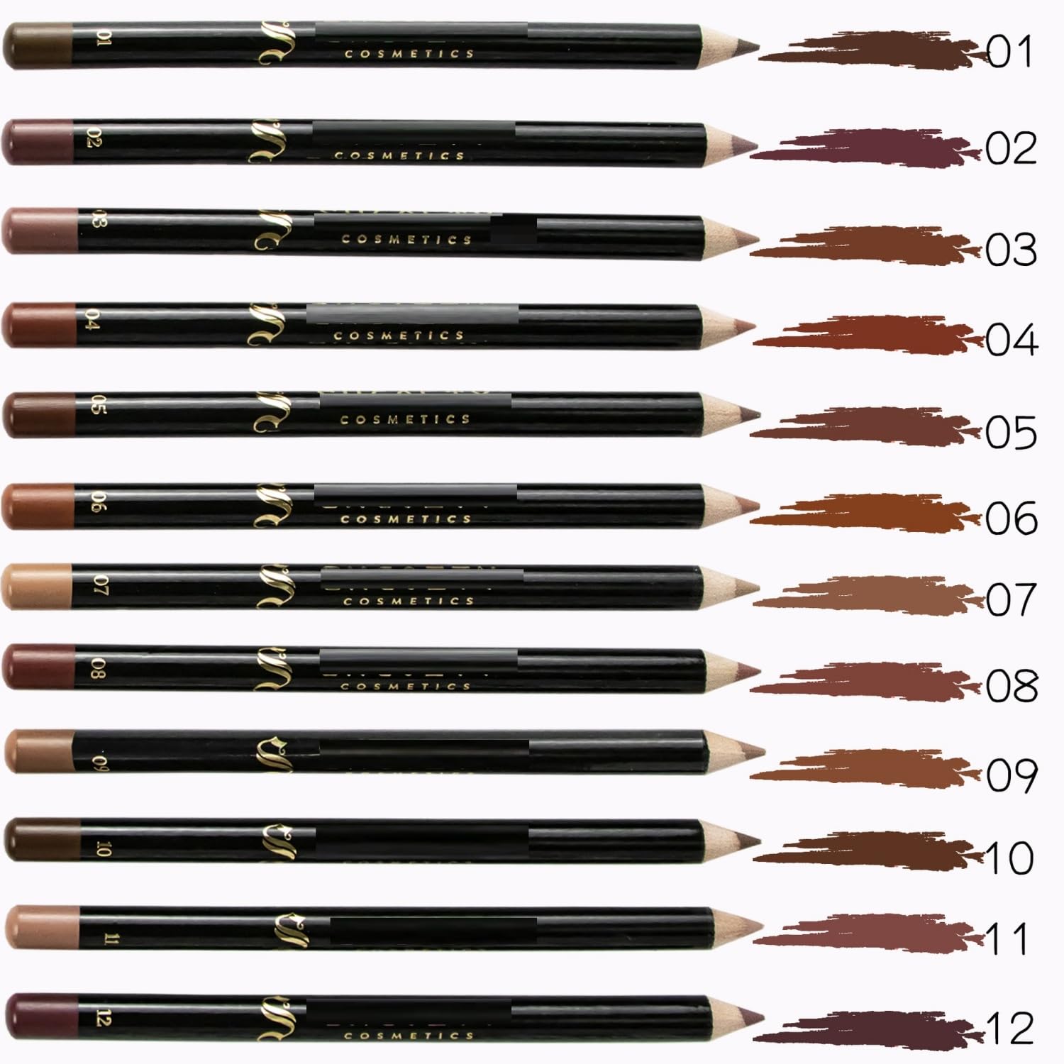 MAEPEOR lip liner pencil swatches in shade 02 for precise contouring