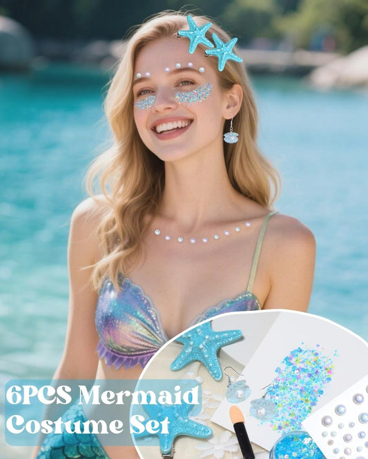 Maffuno gradient seashell pearl earrings add mermaid charm to outfits