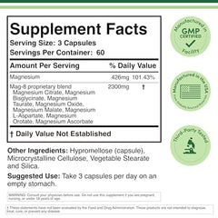 Eight different forms of magnesium in MAG-8 capsule