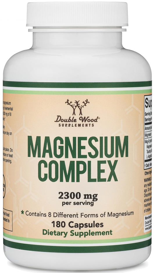 MAG-8 Magnesium Complex 180 capsules showing 426 mg elemental magnesium per serving
