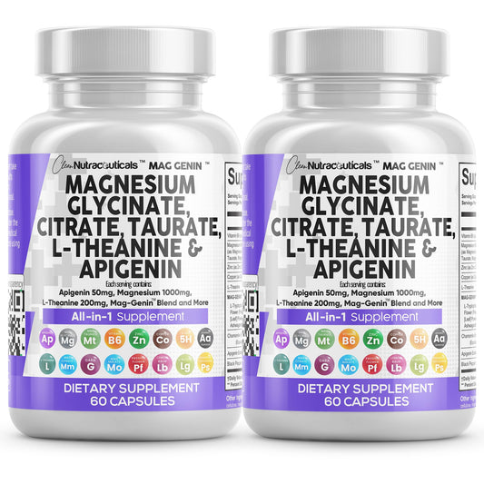 Clean Nutraceuticals Mag Genin 1000mg with L-Theanine 200mg and Apigenin 50mg image