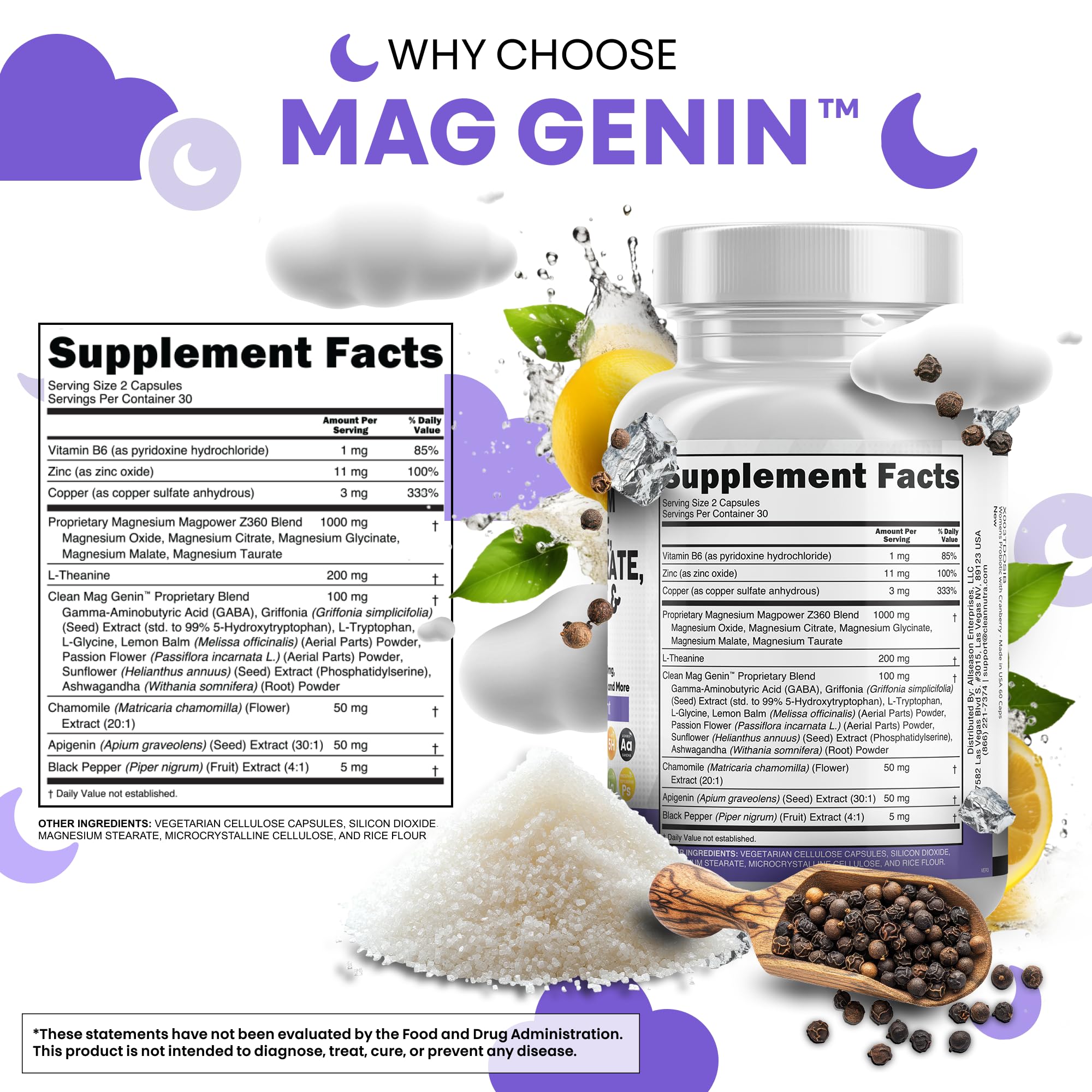 Mag Genin L-Theanine 200mg capsule image