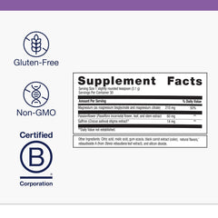 Back label showing supplement facts for MagActive Magnesium Night Powder