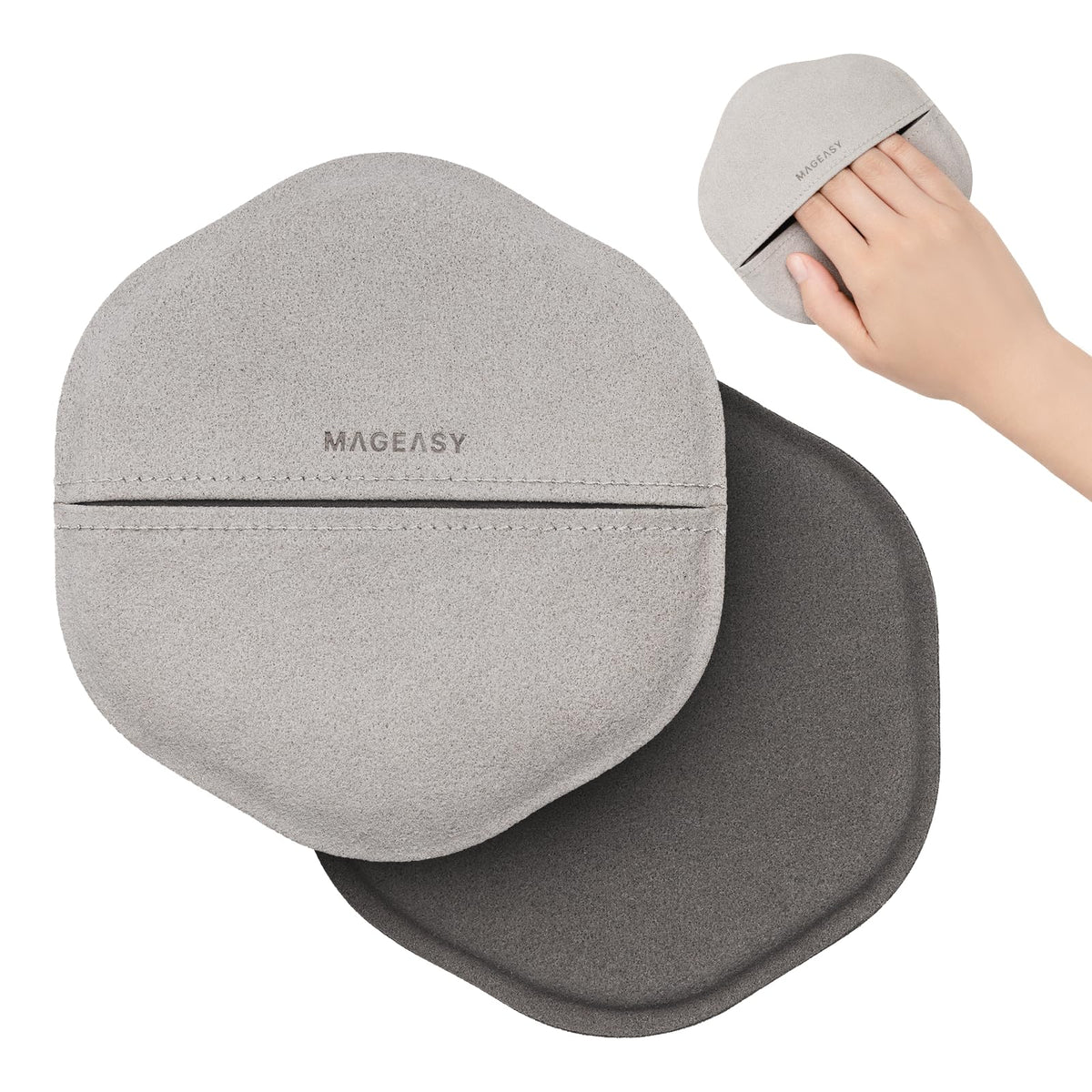 Close-up of MAGEASY microfiber cleaning cloth for screens