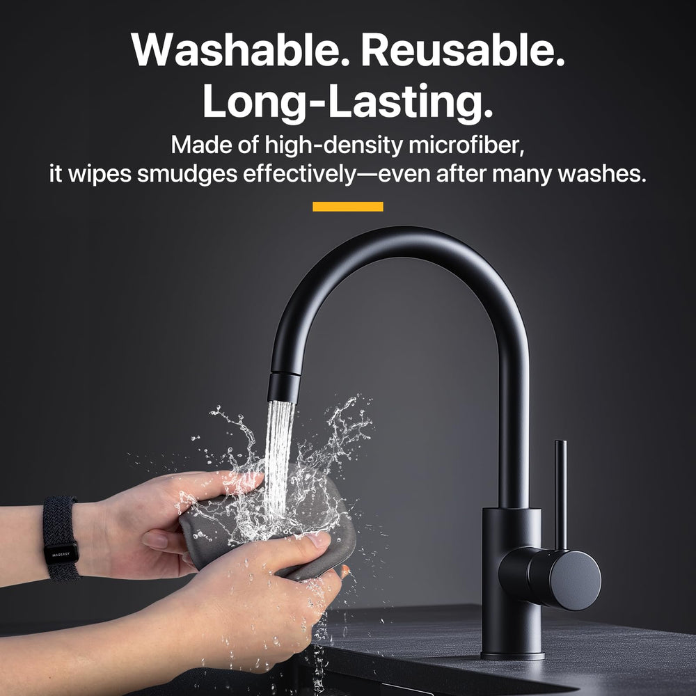 Reusable washable microfiber cleaning cloth for electronics