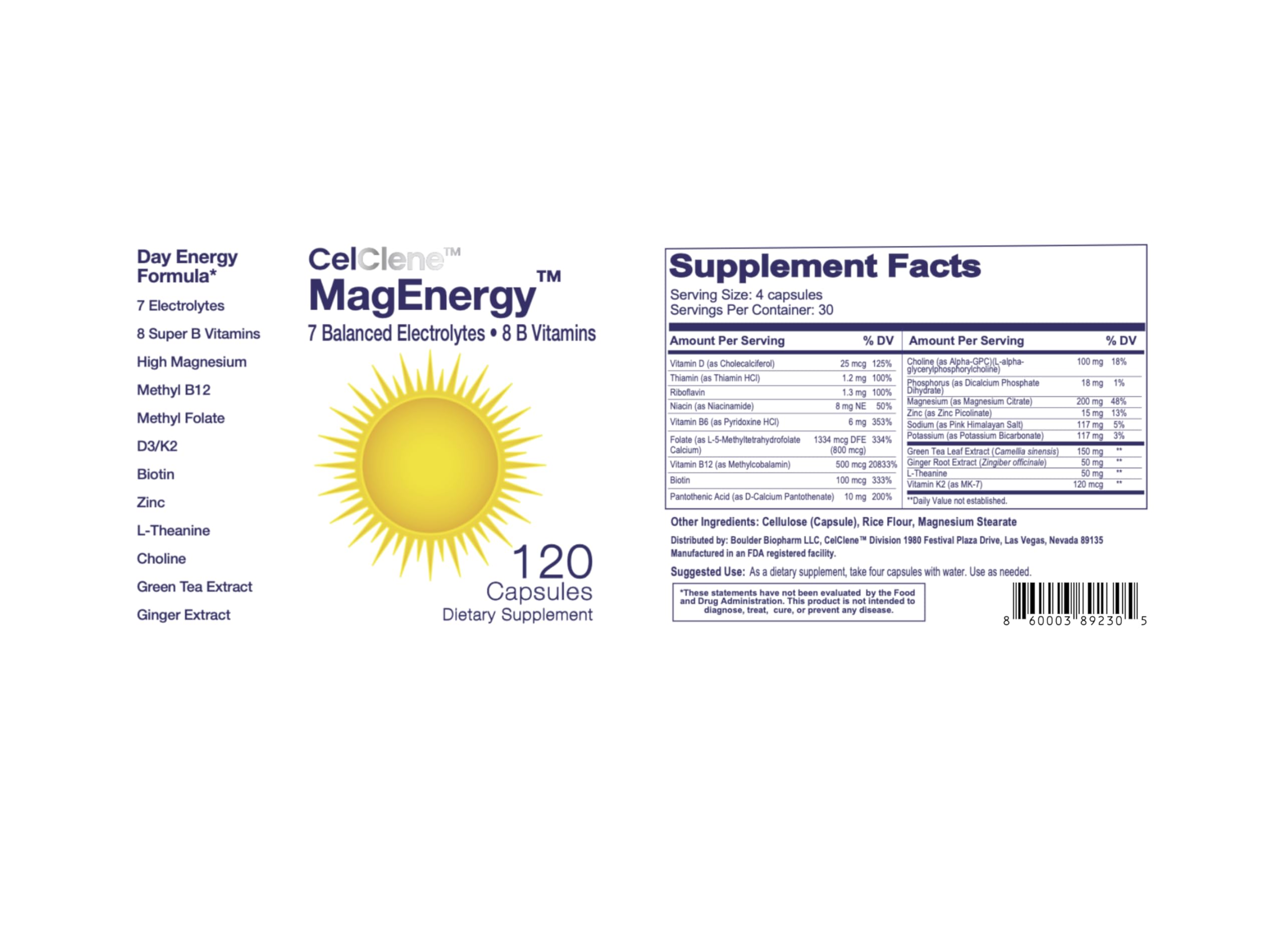 Made in USA FDA-registered facility badge with MagEnergy branding
