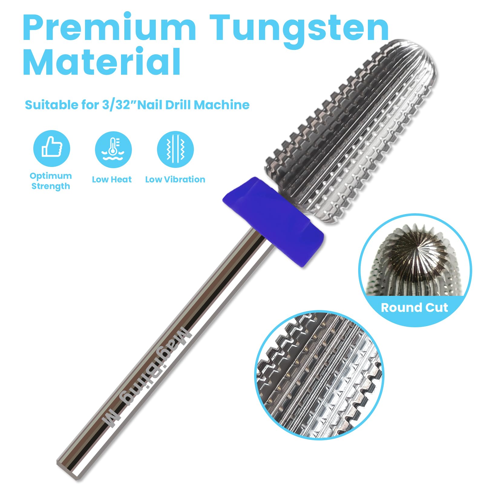 MagiBling acrylic sculpting bit for precise shaping and surface work.