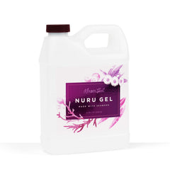 Hands applying Magic Gel Nuru for a full-body massage