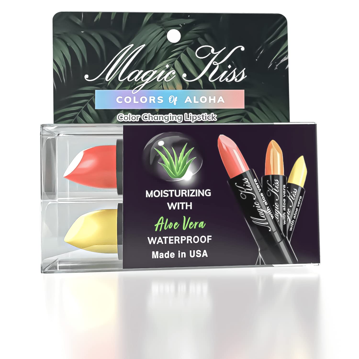 Magic Kiss lipstick changes color with lip temperature for a personalized shade