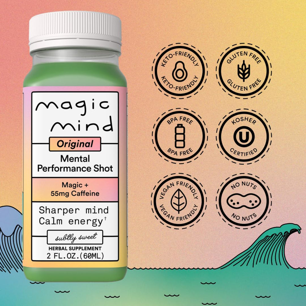 Magic Mind lion mane mushrooms highlight natural focus boost in each serving.