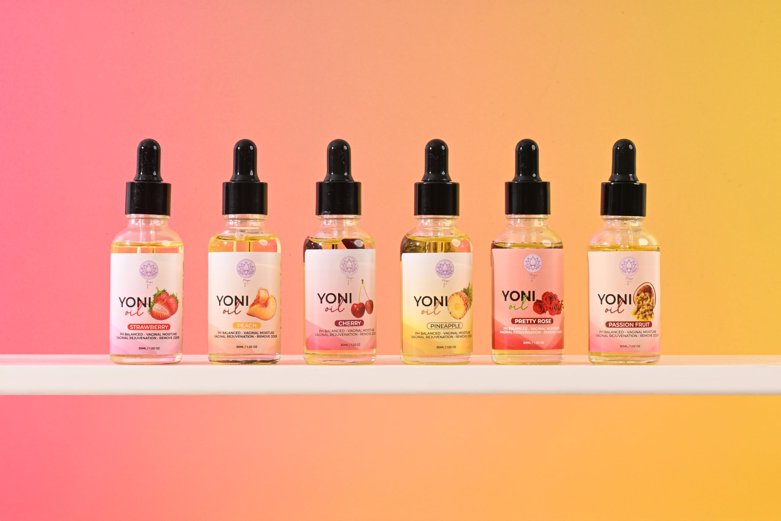 Magic V Yoni Oil texture close-up shows smooth, easily-absorbed finish for comfort.