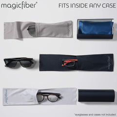 MagicFiber glasses pouch front view in White