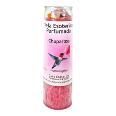 MAGICK SPACE hummingbird chuparro candle pink packaging supports mindful ritual setup.