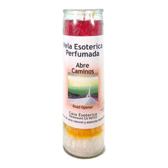 MAGICK SPACE Road Opener seven-color candle assembly inviting new opportunities and clarity.