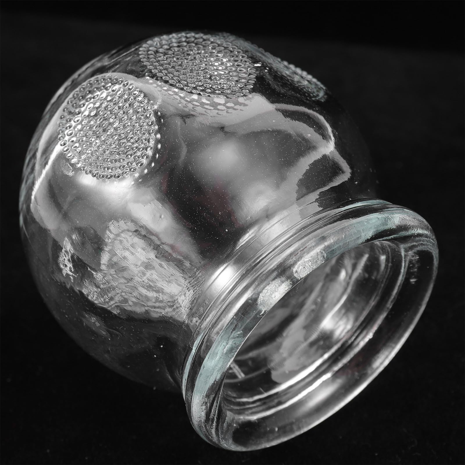 Back and neck cupping therapy with glass cups