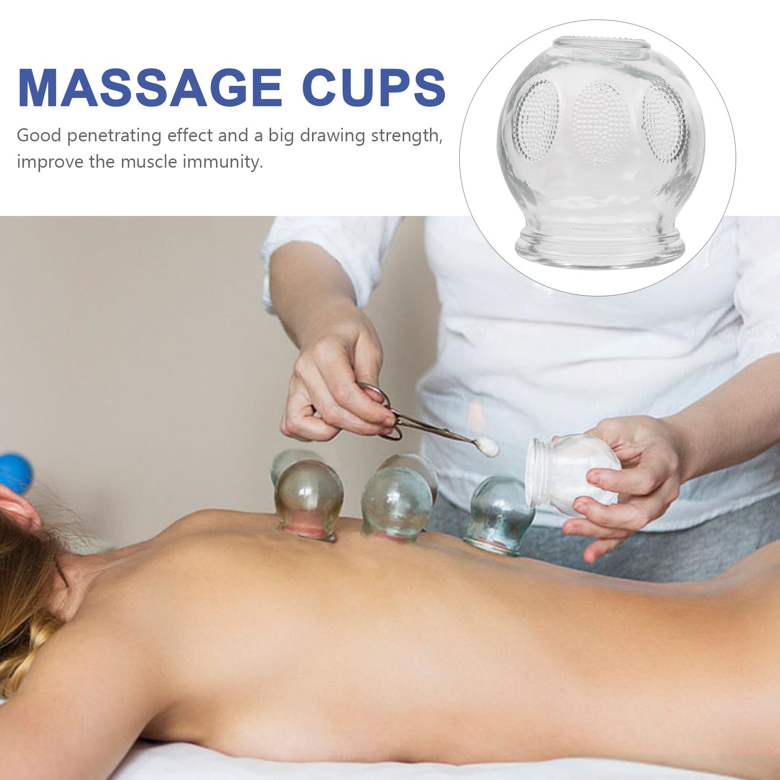 Durable high-density glass cupping cups
