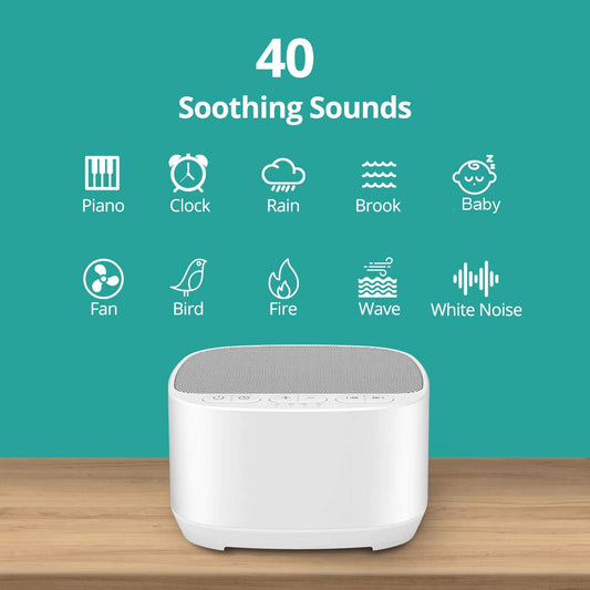 Magicteam Sleep Sound Machine 40-sounds list highlights diverse options for all ages.