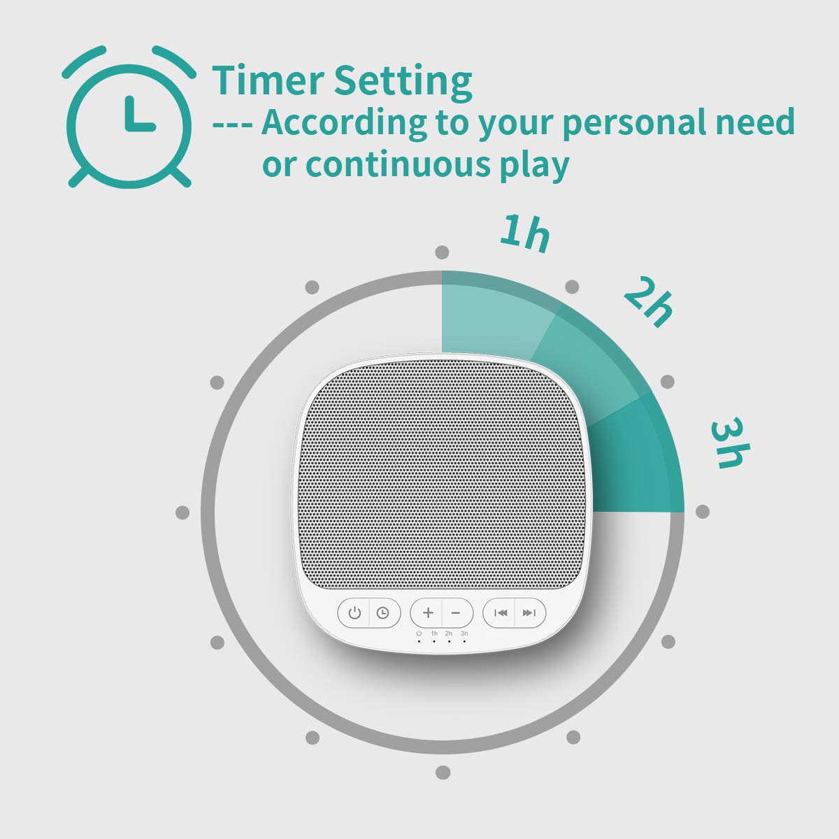 Magicteam Sleep Sound Machine volume control enables precise, personalized comfort.